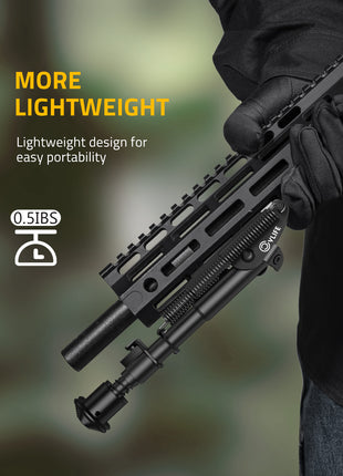 The bipod lightweight design for easy portability
