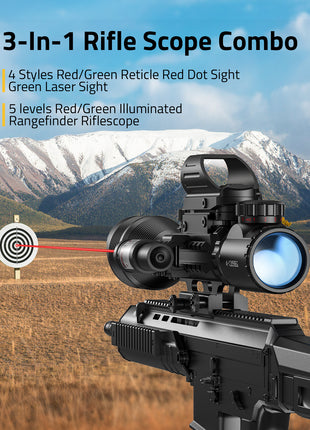 3-In-1 Rifle Scope Combo