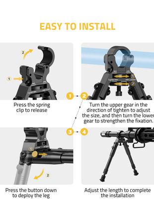 The bipod easy to install