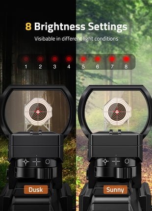 8 Brightness Settings of the Red Dot  Sight