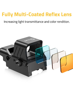 The multi-coated objective lens dot sight