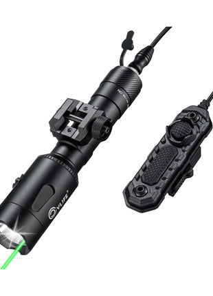 CVLIFE 1680 Lumens Laser Light Combo Tactical Flashlight for Picatinny Rail Mount