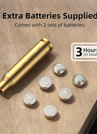 CVLIFE 223 5.56mm Red Laser Boresighter with Extra Batteries