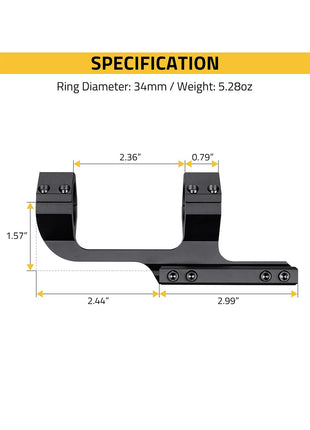the specification of CVLIFE scope mount
