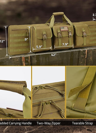 The Specification of CVLIFE 36" 42" Double Soft Rifle Case Tactical Long Bag