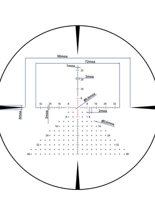 CVLIFE Christmas-tree Style FFP Reticle (MOA)