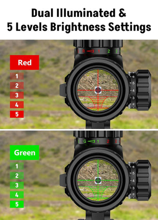 Dual llluminated & 5 Levels Brightness Settings