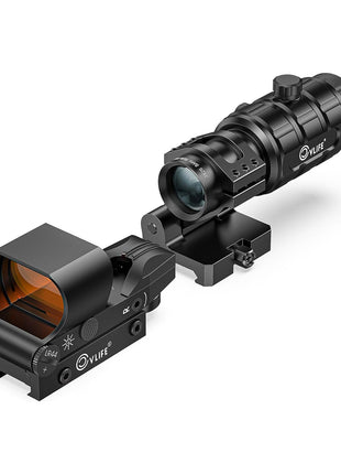 CVLIFE EagleFeather S02 Multiple Reticle 40mm Large Lens Red Dot  with 3X Magnifier