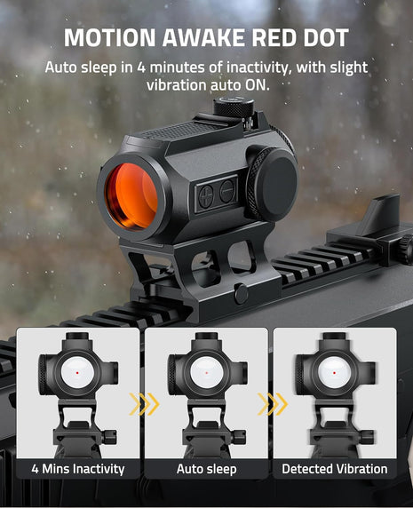 Motion Awake Red Dot Sight with Auto ON Vibration