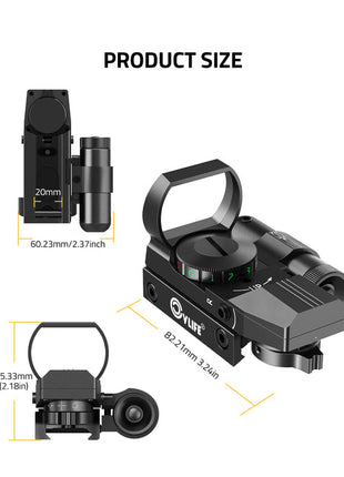The red dot sight size