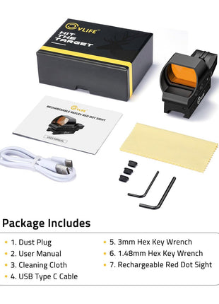 The Package of CVLIFE FoxSpook 1x28x40mm Red Dot Sight