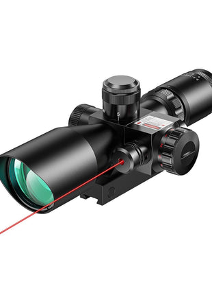 CVLIFE FoxSpook 2.5-10x40 Mil-dot Tactical Rifle Scope with Red/Green Laser Combo