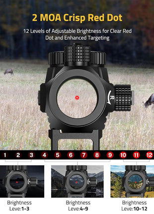 CVLIFE 2MOA Crisp Red Dot Sight