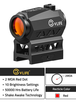 The red dot sight with a long battery life