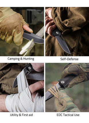 The CVLIFE Pocket Knife for Camping & Hunting, Self-Defense, Utility & First aid, EDC Tactical Use