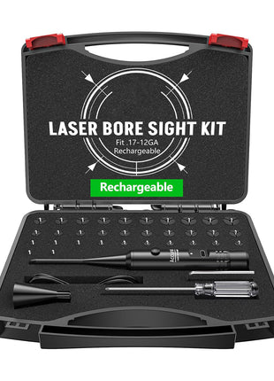 CVLIFE Professional Green Laser Bore Sight with 32 Adapters Fit 0.17 to 12GA Cal