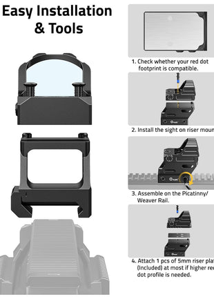 How to Install the CVLIFE Red Dot Riser Mount?