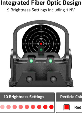 CVLIFE WolfCovert Red Dot Scope Integrated Fiber Optic Design