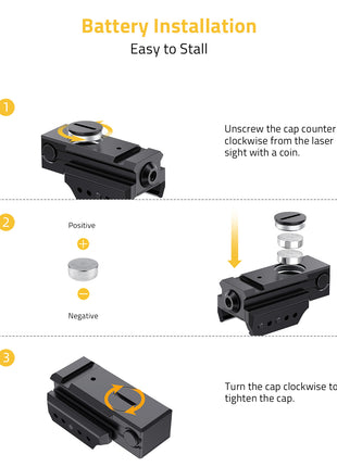 The Battery Installation of The CVLIFE Red Laser Sight