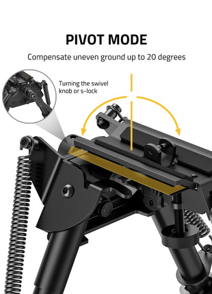 CVLIFE Rifle Bipod Pivot Tilt Bipod Pivot Mode