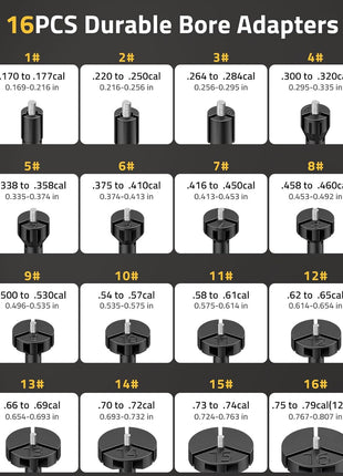 CVLIFE Boresight with 16PCS Enduring Bore Adapters
