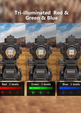 CVLIFE WolfProwl 4x32 Tactical Rifle Scope Red & Green &Blue