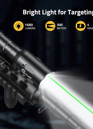 CVLIFE 1680 Lumens Laser Light Combo with Bright Light for Targeting