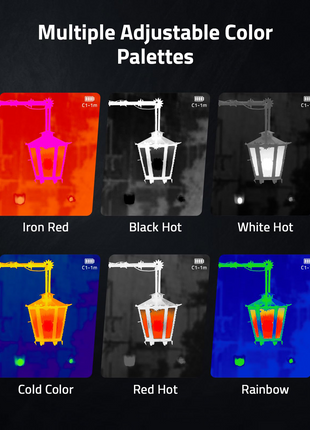 CVLIFE BearPower 25mm 384×288 Thermal Rifle Scope has multiple adjustable color palettes