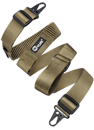 CVLIFE 2 Point Sling AR Sling with Romovable Metal Hooks - Khaki
