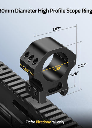 CVLIFE 30mm Scope Rings Mount for Picatinny Rails