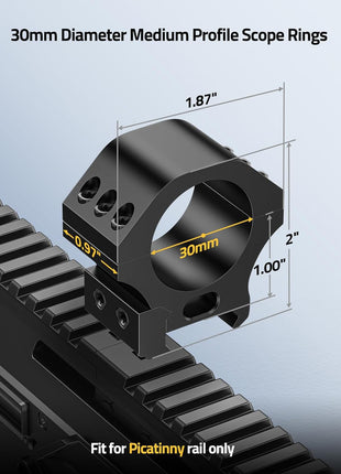 CVLIFE 30mm Scope Rings Mount for Picatinny Rails