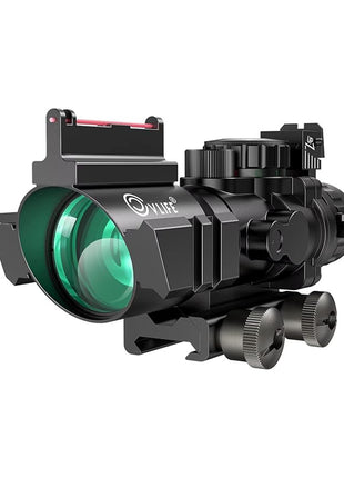 CVLIFE WolfProwl 4x32 Tactical Rifle Scope Red & Green &Blue