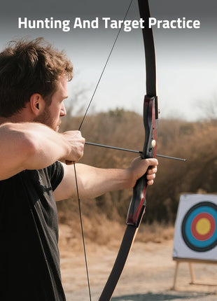 hunting with CVLIFE 62" Recurve Bow and Arrow Set