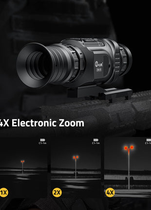 4x electronic zoom - CVLIFE BearMight 1-4x25mm Thermal Rifle Scope