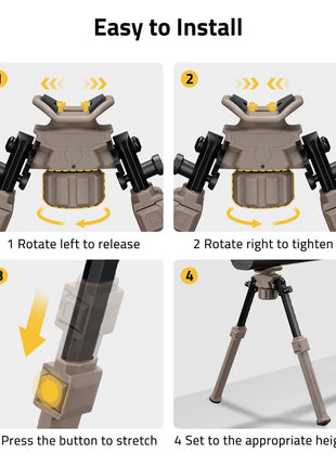 How to Install the CVLIFE Bipod?