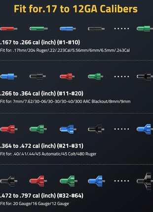 CVLIFE Bore Sight Laser Kit with 64 Adapters fit 0.17 to 12GA Calibers