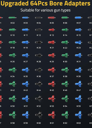 CVLIFE Bore Sight Laser Kit with 64 Adapters fit 0.17 to 12GA Calibers
