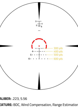 CVLIFE EagleBlaze LPVO 1-6X24 Rifle Scope with Illuminated BDC Reticle, 30mm Cantilever Mount, Zero Reset