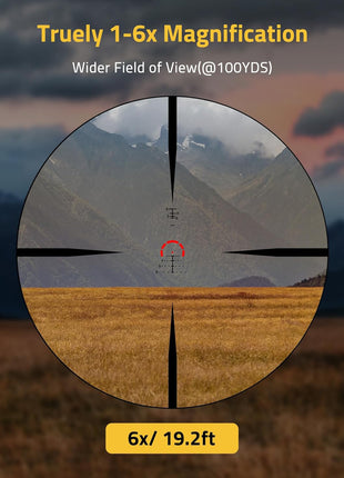The 6X View of CVLIFE EagleBlaze LPVO Rifle Scope