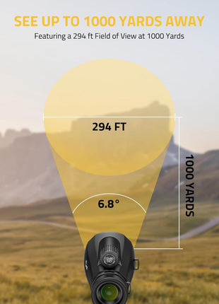 SEE UP TO 1000 YARDS AWAY