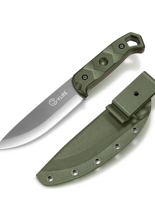 CVLIFE Full Tang Fixed Blade Knife - green
