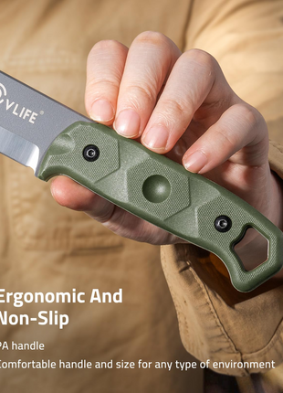 CVLIFE Full Tang Fixed Blade Knife has ergonomic and non-slip handle
