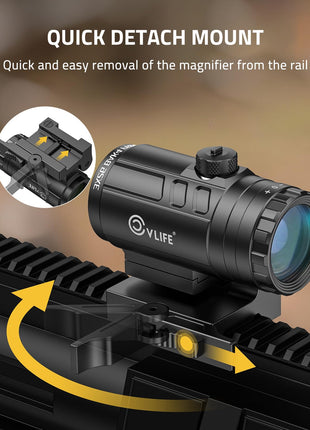 quick detach mount - CVLIFE JackalHowl 3X Red Dot Magnifier