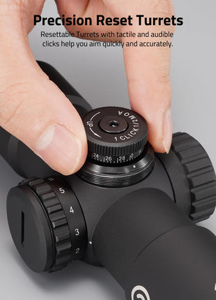 Precision reset turrets - CVLIFE JackalHowl 4x30 Compact Rifle Scope