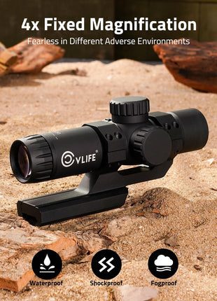 4x fixed magnification - CVLIFE JackalHowl 4x30 Compact Rifle Scope