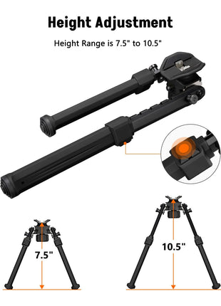 7.5" - 10.5" bipod