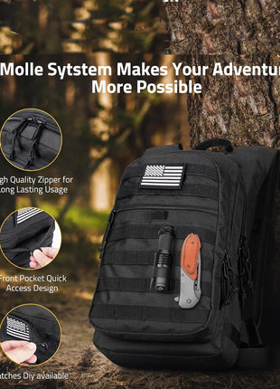 CVLIFE Tactical Hydration Backpack with Molle Lightweight Large Capacity