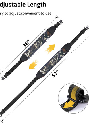 CVLIFE Two Point Rifle Sling with Adjustable Length