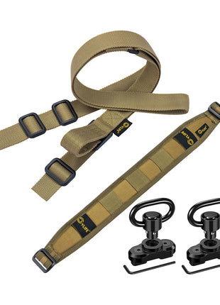 CVLIFE Two Point Upgrade Wide Padded Sling - Khaki