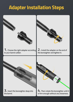 Adapter Installation Steps of CVLIFE Upgraded Rechargeable Bore Sight Laser
